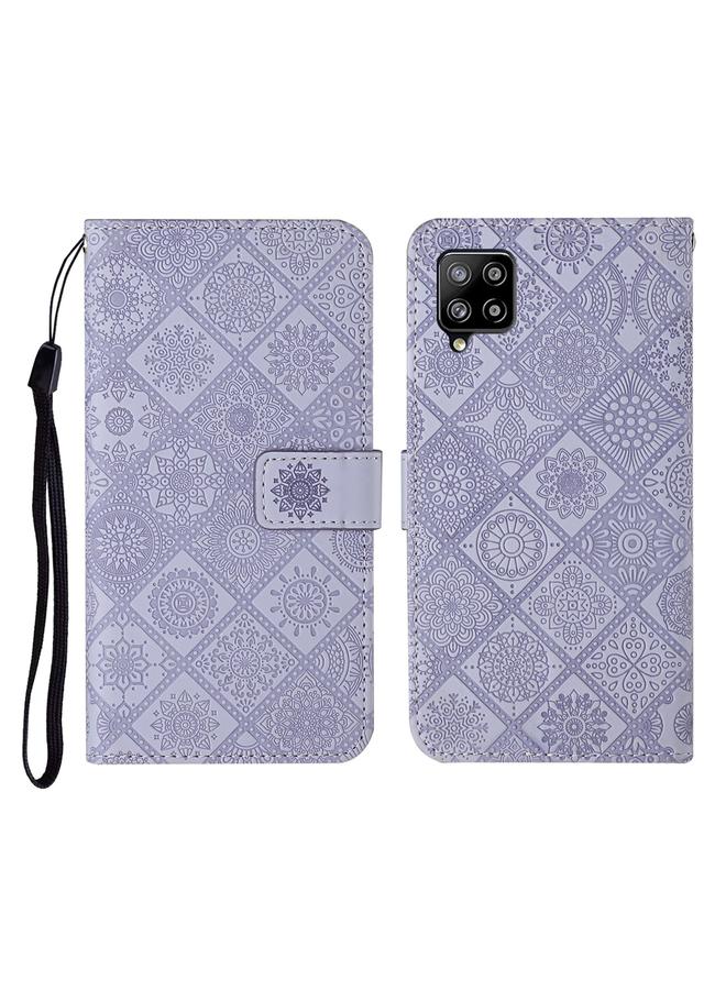 S-TOP Case For Samsung Galaxy A12 Ethnic Style Embossed Pattern Horizontal Flip Leather Case with Holder & Card Slots & Wallet & Lanyard - Image 1