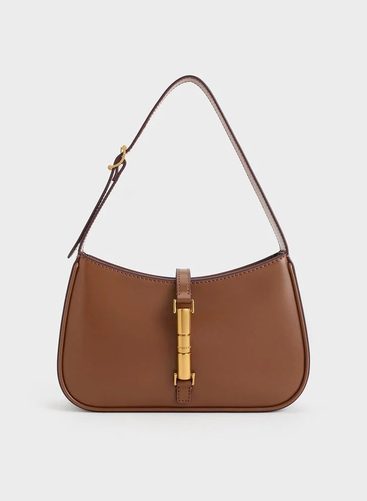 Charles & Keith esia Metallic Accent Shoulder Bag - Image 1