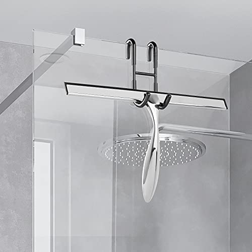 Simtive Shower Door Hooks (2-Pack), Towel Hooks for Bathroom Frameless Glass Squeegee Hooks, Black - Image 5