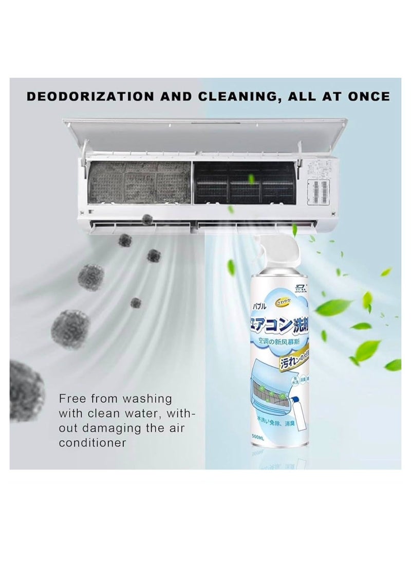 Foam Air Conditioner Cleaner Spray – 500ml Deep Cleaning & Odor Removal for Home & Car AC Units, Easy-to-Use Fresh Air Solution - Image 5