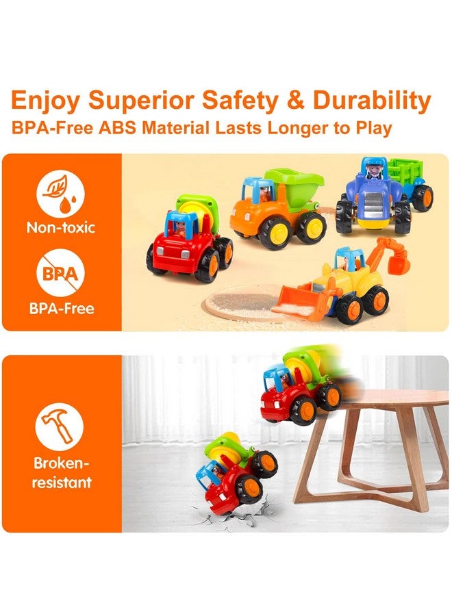 Yiosion Push and Go Friction Powered Cars Construction Vehicles Toy Set Tractor Bulldozer Mixer Truck Dumper for 1 2 3 Year Old Baby Toddlers Boys Gifts - Image 5