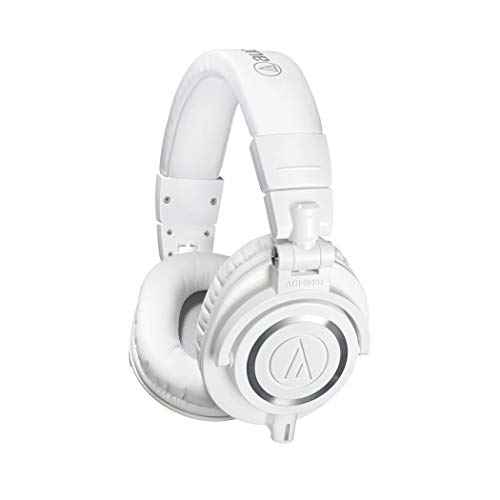 audio-technica سماعات أوديو تكنيكا ATH-M50xWH الاحترافية لمراقبة الاستوديو باللون الأبيض