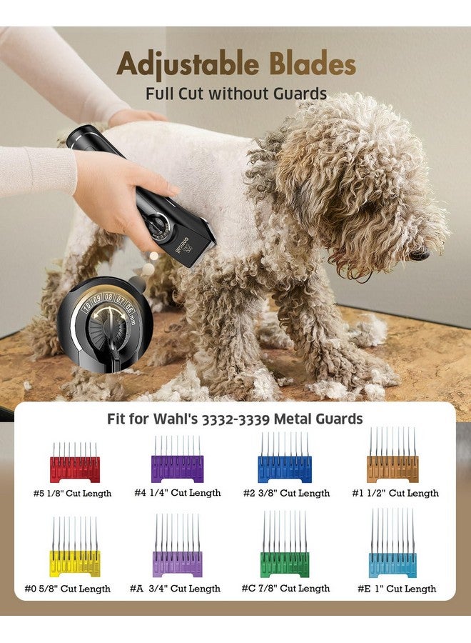 أوني سال ماكينة قص شعر الكلاب oneisall للعناية بالشعر الكثيف والمجعد، منخفضة الضوضاء، مجموعة العناية بالكلاب شديدة التحمل مع شفرات معدنية قابلة للفصل - Image 5