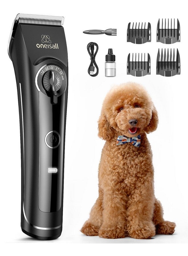 أوني سال ماكينة قص شعر الكلاب oneisall للعناية بالشعر الكثيف والمجعد، منخفضة الضوضاء، مجموعة العناية بالكلاب شديدة التحمل مع شفرات معدنية قابلة للفصل - Image 1