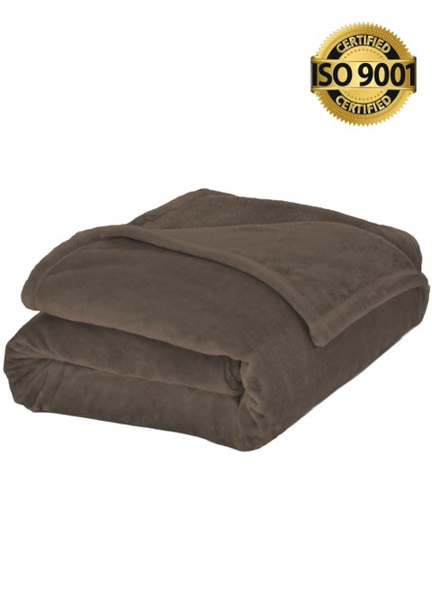 Lightweight Velvet Blanket, Mora Series, 350GSM, Single Size 230 x 170 cm, Extra Soft All Season Fleece Blanket, Bed And Sofa Blanket