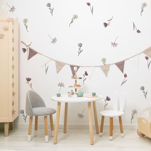 Ladinimo Boho Wildflower Wall Stickers,Daisy Flower Decals,Peel and Stick Floral Wall Decor for Girls Bedroom Living Room Nursery Home. - Image 2