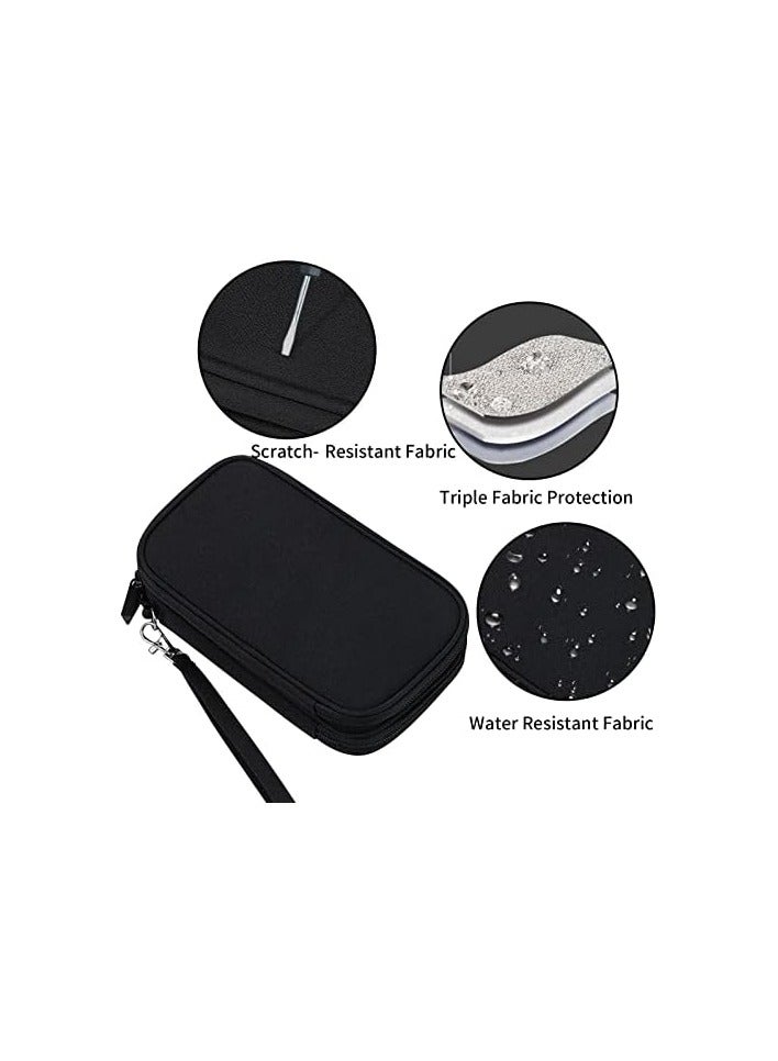 Ogetok Electronics Travel Cord Organizer Bag, Double Layers Travel Cable Storage Carry Case, Water Resistant Small Tech Accessories Pouch for Charger, Power Bank, Mouse, Earphone, SD Card (Black) - Image 5