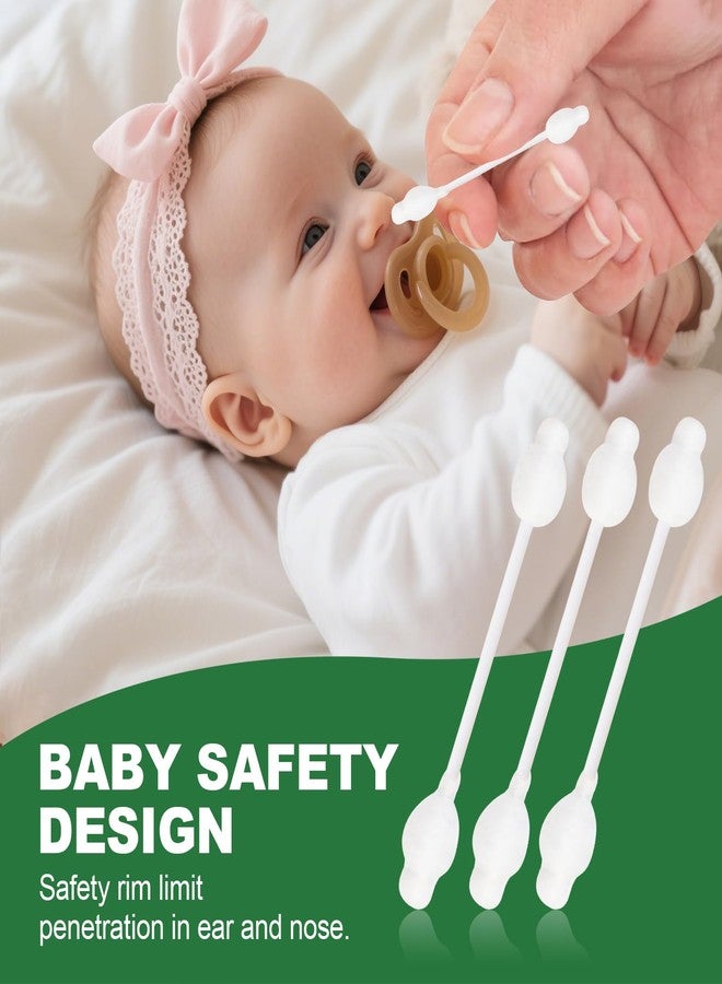 RIKWOG Baby Swabs by RIKWOG, 100% Large Safety Tip Cotton Swabs 330 Count (6 Pack), Organic Cotton with White Paper Sticks, Hypoallergenic Gentle Cleaning for Newborn, Baby, Infants, Kids & Toddlers - Image 2