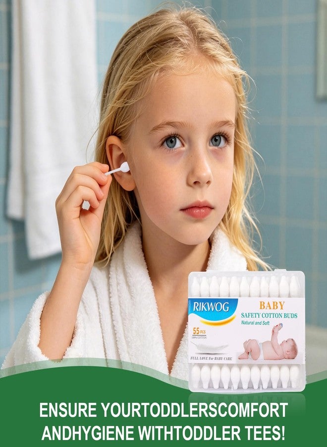 RIKWOG Baby Swabs by RIKWOG, 100% Large Safety Tip Cotton Swabs 330 Count (6 Pack), Organic Cotton with White Paper Sticks, Hypoallergenic Gentle Cleaning for Newborn, Baby, Infants, Kids & Toddlers - Image 4