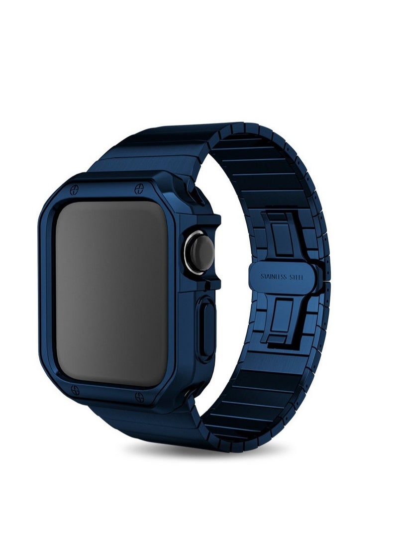 مناسب لساعة Apple Watch Ultra 8/7 من الجيل المعدني مع جراب مطلي بالكهرباء من مادة TPU مقاس 40 مم