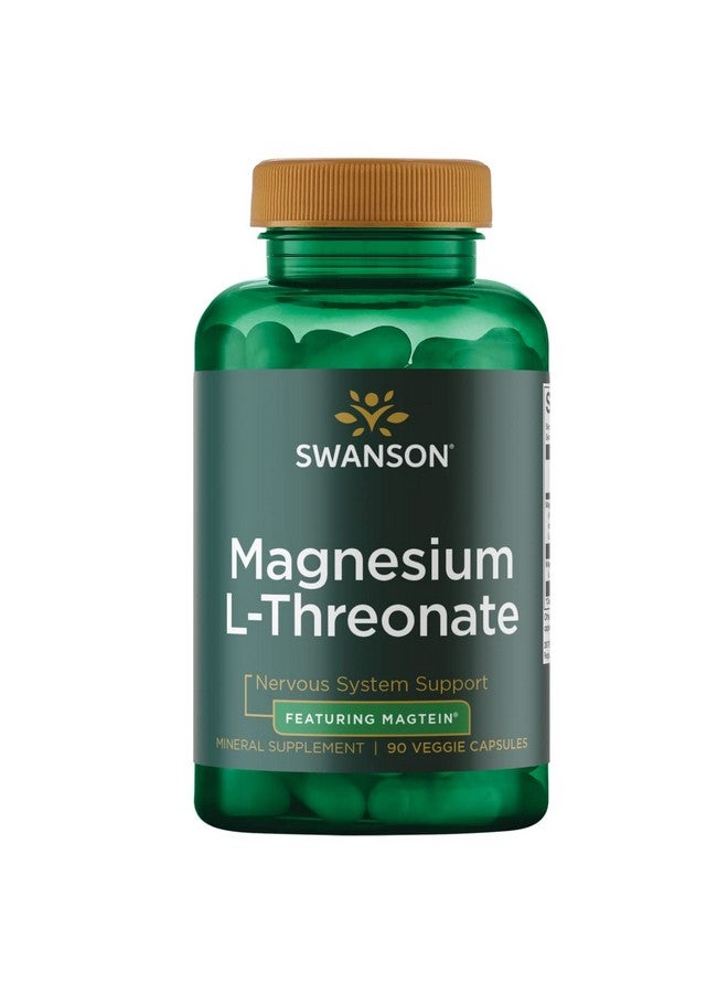 SWANSON مكمل معدني ماغنيسيوم لثريونيت يعزز صحة الجهاز العصبي قد يدعم الصحة المعرفية والتعلم والذاكرة (90 كبسولة نباتية) - Image 2