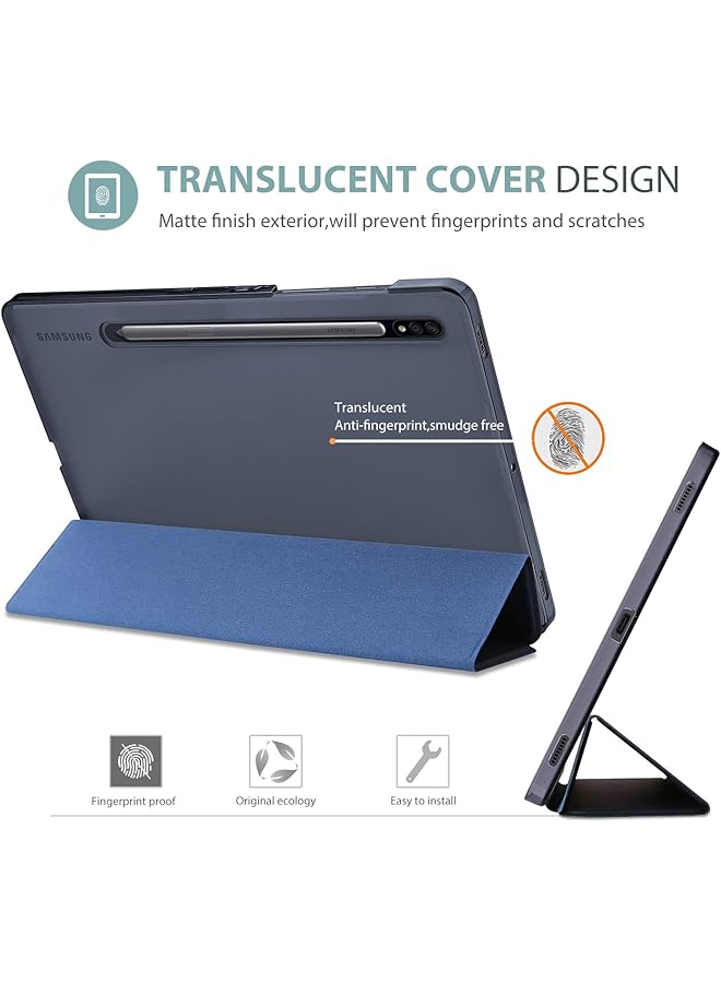 Procases Galaxy Tab S8 Plus S7 Plus 12.4 Inch Case Slim Lightweight Stand Case Shell Cover For Samsung X800 X806 T970 T975 T976 T978 2022 2020 Release -Navy - Image 3
