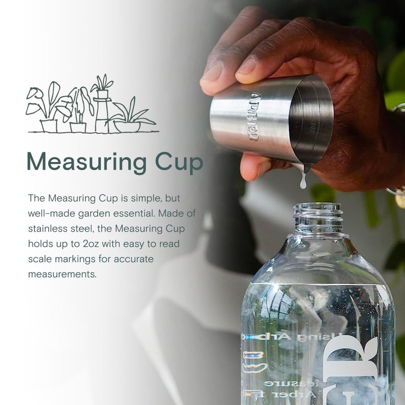 Arber Stainless Steel Measuring Cup 2 fl oz (60 ml) â€“ Engraved Easy-Read Marks for Mixing Plant Food & Fertilizer â€“ Rust-Resistant Mini Garden Scoop for Precise Measuring, Pouring & Dilution - Image 2
