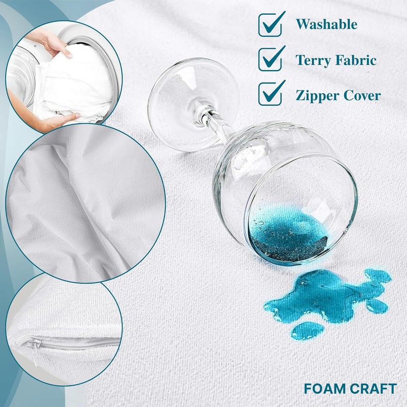 FOAM CRAFT Luxury Terry Waterproof Pillow Protectors - Pack of 2 (50 x 70cm) - Image 4