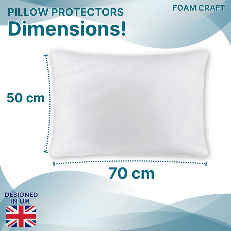 FOAM CRAFT Luxury Terry Waterproof Pillow Protectors - Pack of 2 (50 x 70cm) - Image 2