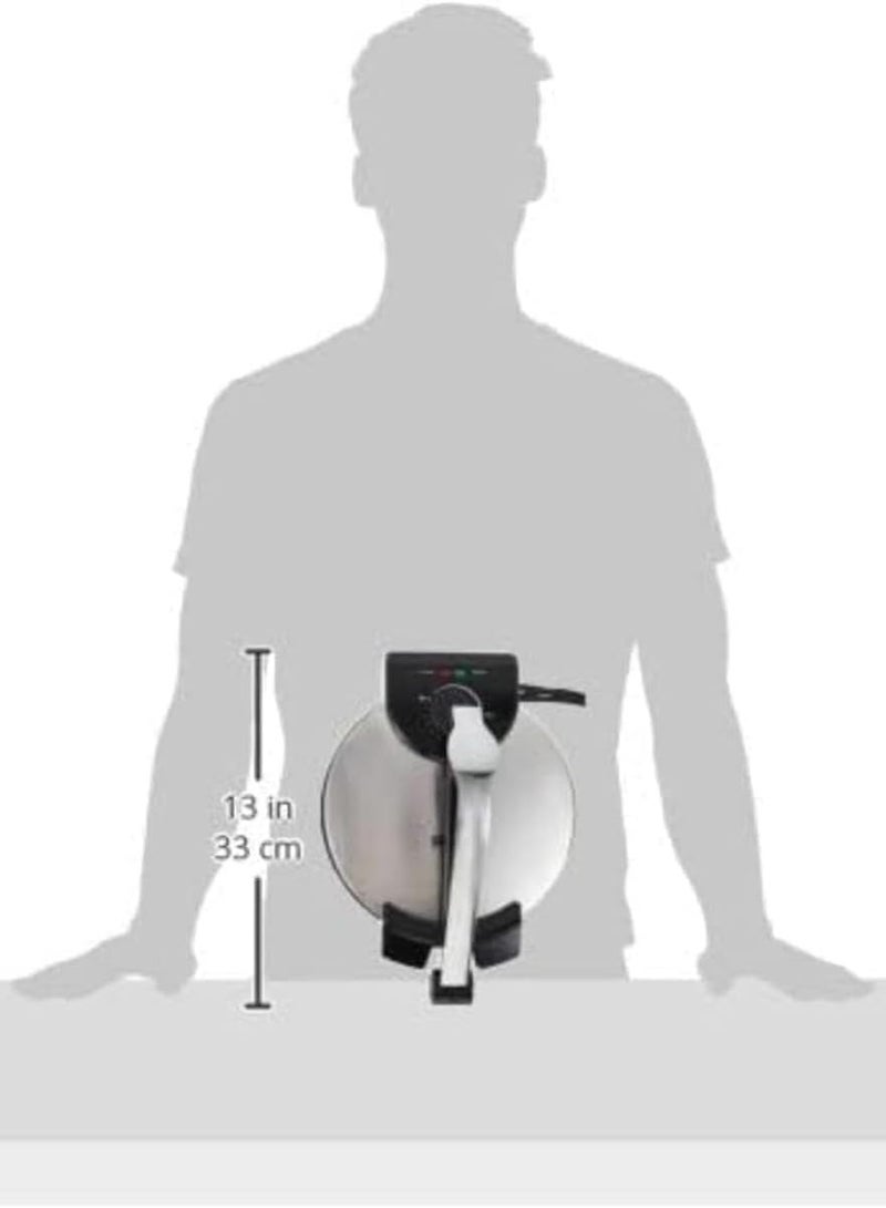 إلترازون 1000W Electric Roti Maker & Tortilla Press, Non-Stick Chapathi Maker, Adjustable Temperature, Fast Heating, Stainless Steel Flatbread Maker, Compact, Cool-Touch Handle, Easy Clean - Image 2