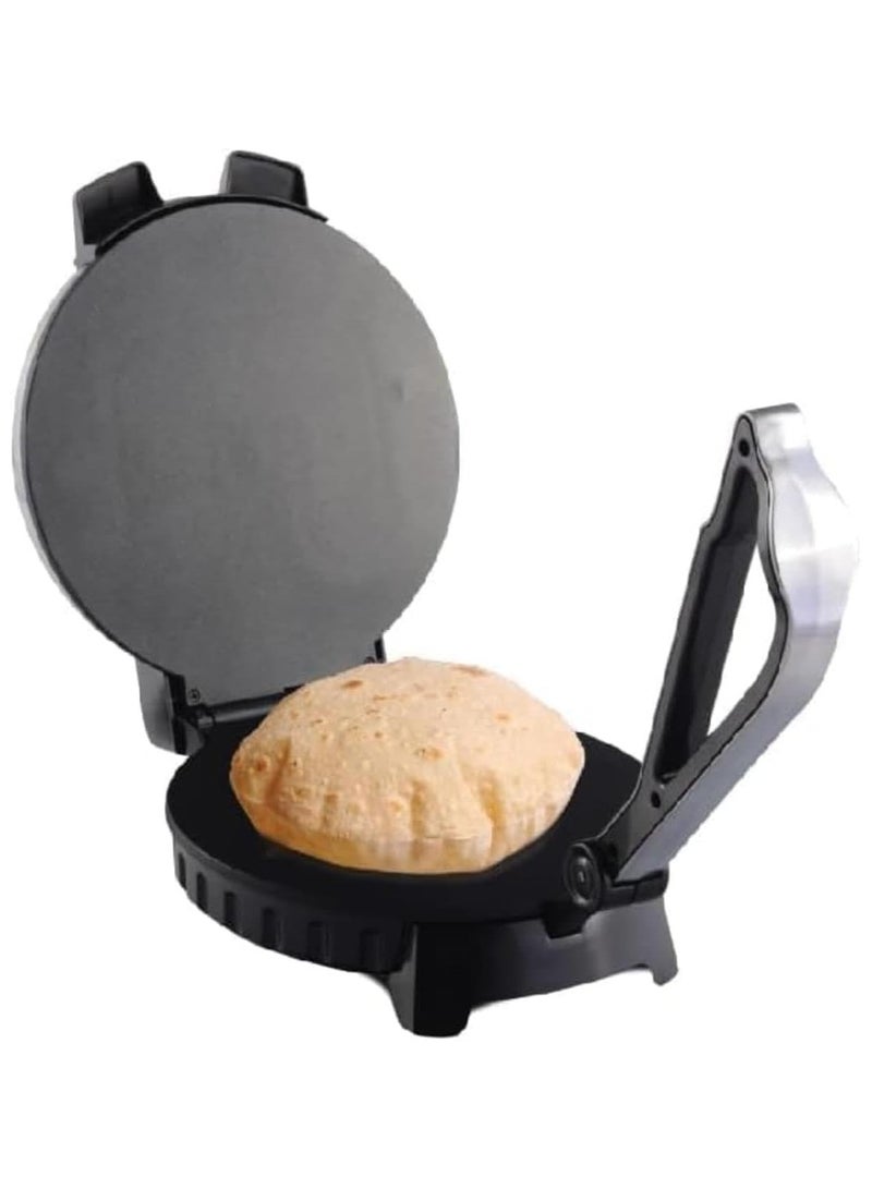 إلترازون 1000W Electric Roti Maker & Tortilla Press, Non-Stick Chapathi Maker, Adjustable Temperature, Fast Heating, Stainless Steel Flatbread Maker, Compact, Cool-Touch Handle, Easy Clean - Image 3