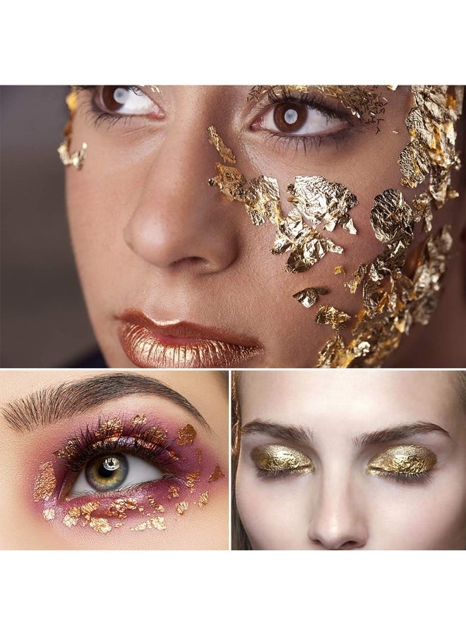 Bluejw رقائق الذهب foil لصنع الراتنج، رقائق الذهب، زجاجة واحدة من رقائق foil المعدنية، لفن الأظافر، الرسم، الحرف اليدوية، صنع مجوهرات الراتنج، الحرف اليدوية DIY، سلايم وصنع مجوهرات الراتنج (2غ) - Image 5