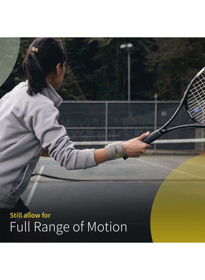 BraceUP Ã‚® Wrist Compression Strap and Support, One Size Adjustable (Black), 1 PC - Image 5