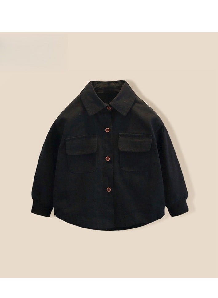 Children's Pure Cotton Shirt Casual Long Sleeved Workwear Jacket  - Image 1