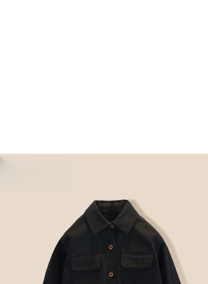 Children's Pure Cotton Shirt Casual Long Sleeved Workwear Jacket  - Image 5