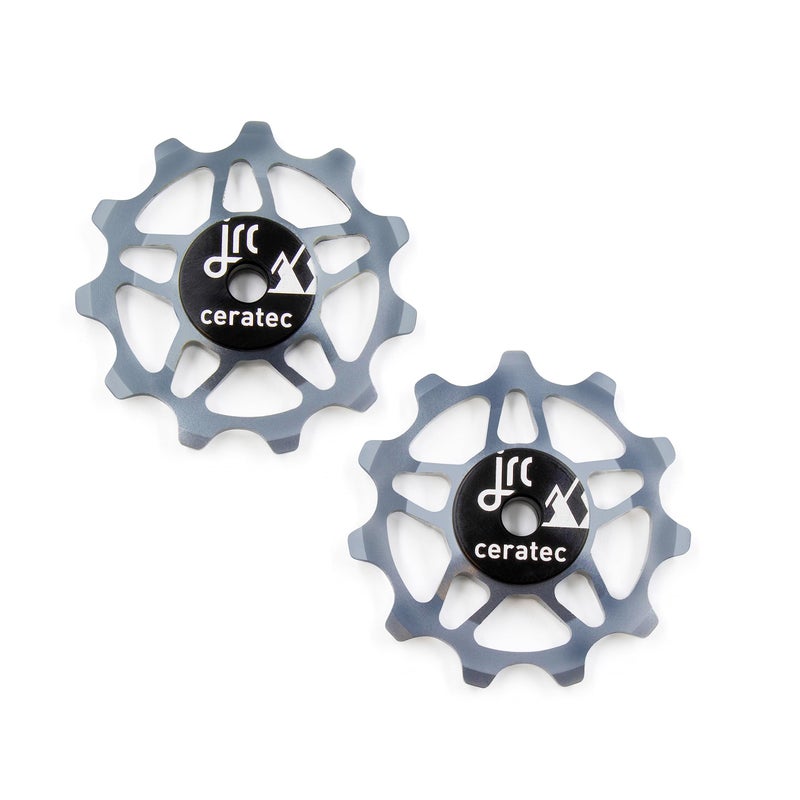 Generic JRC Components 11T Ceramic Pulley Wheels | Compatible with Shimano Dura Ace R9250 | Hybrid Ceramic Derailleur Pulley Wheel Suitable with Shimano 12 Speed | Rear Derailleur Pulley Wheels - Gunmetal  - Image 1