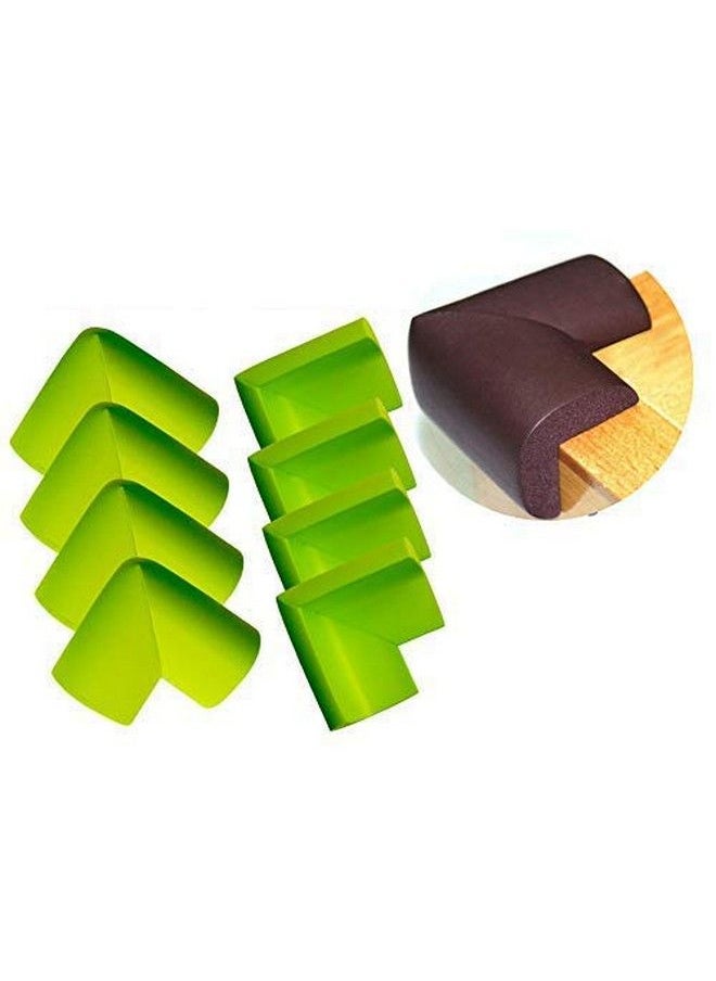 The Little Lookers Baby Proofing Lshaped Corner Guards ; Child Safety Edge Protectors ; Baby Safety Furniture Cushion Corner ; With Adhesive Tape For Babies Kids Children (Parrot Green Pack Of 8)  - Image 2