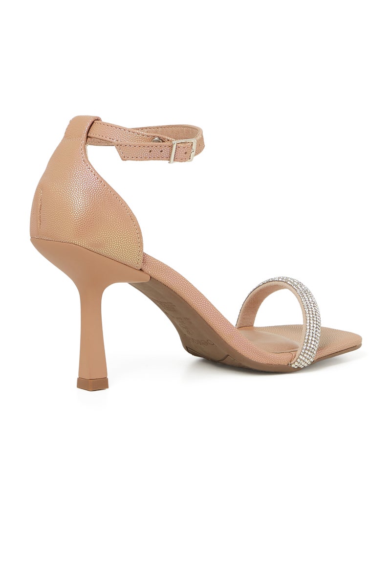 BEIRA RIO Ladies Party Sandals in NUDE | Comfortable Everyday Footwear - Image 3