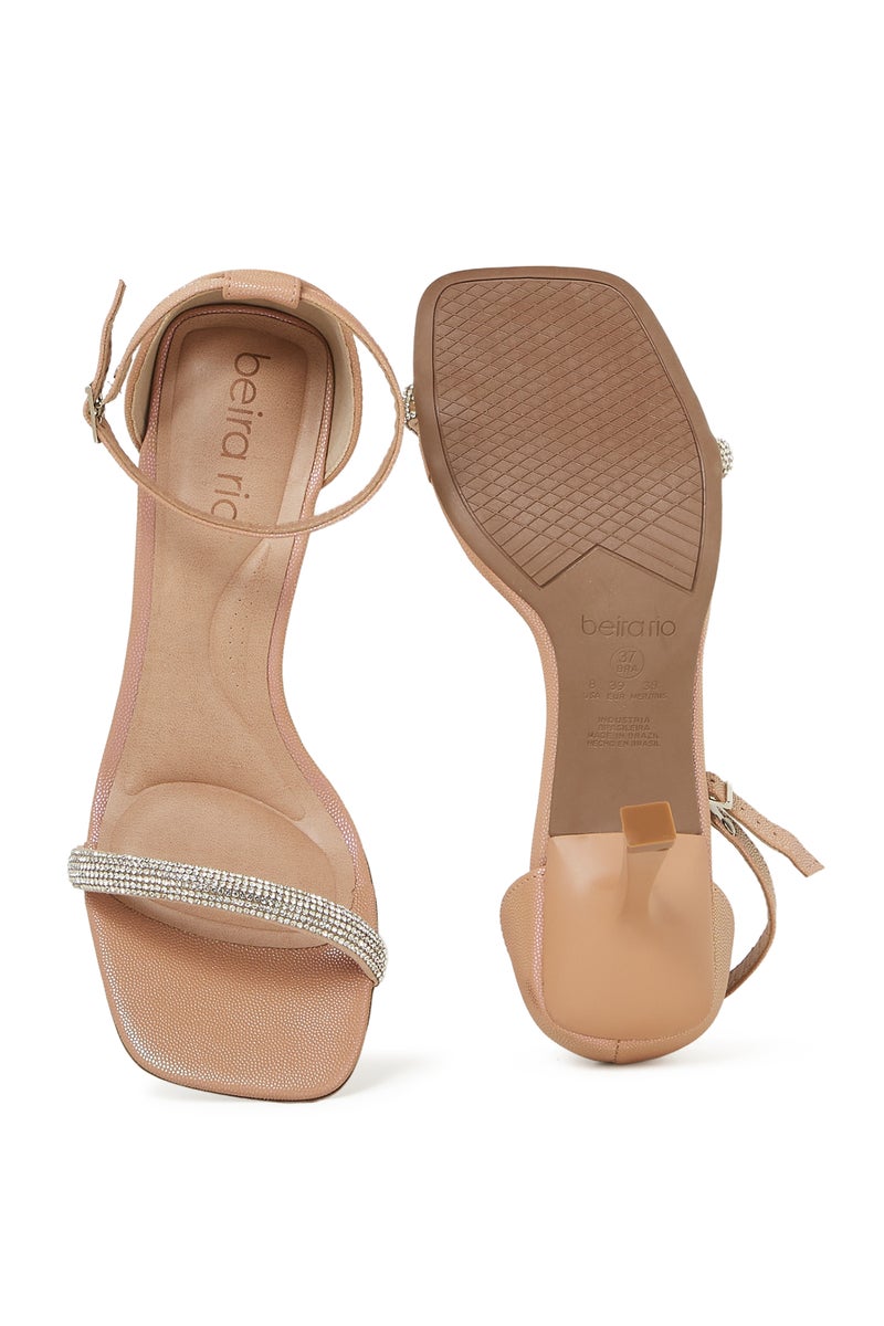 BEIRA RIO Ladies Party Sandals in NUDE | Comfortable Everyday Footwear - Image 5