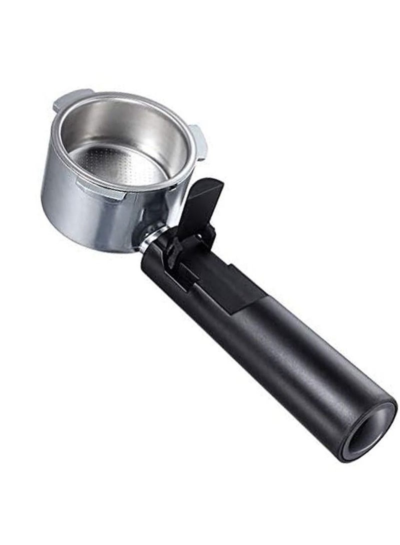 Coffee Bottomless Stainless steel Portafilter 51mm With Filter Basket/ Black Handle - Image 1