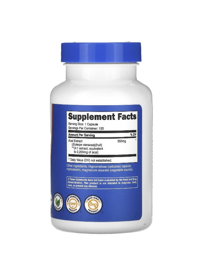 Nutricost نوتريكوست، أساي، 2,200 ملغ، 120 كبسولة - Image 2