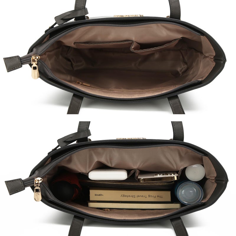 Soperwillton Handbags and Purses for Women Shoulder Tote Bags Top Handle Satchel Purse Set 5pcs - Image 4