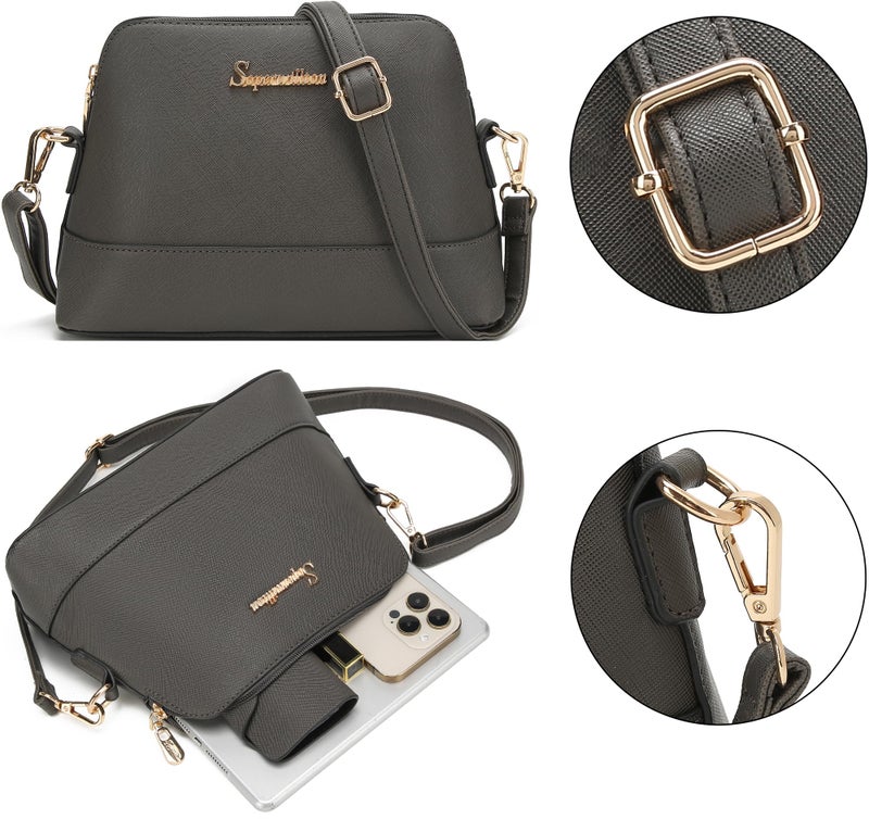 Soperwillton Handbags and Purses for Women Shoulder Tote Bags Top Handle Satchel Purse Set 5pcs - Image 5