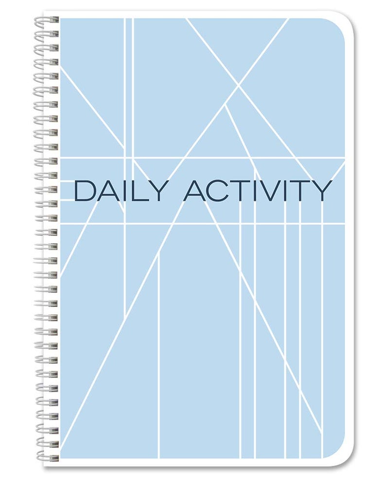 BookFactory Daily Activity Log Book/ 100 Day Activities Diary/Productivity Notebook, Wire-O - 100 Pages, 6'' x 9'' (Made in USA)