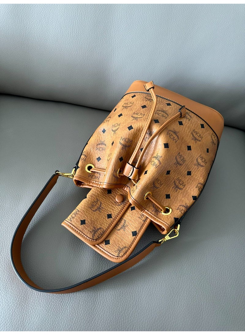MCM New MCM Bucket Bag Duo Set - Mother & Child Drawstring Handbags - Image 1