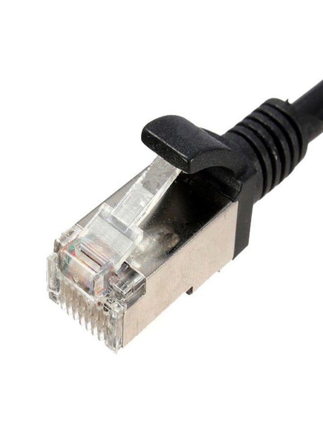 ANRANK Ethernet Extension Cable, ANRANK EC45030AK RJ45 Male to Female Ethernet Lan Network Extension Cable Black - 1FT/0.3M - Image 4