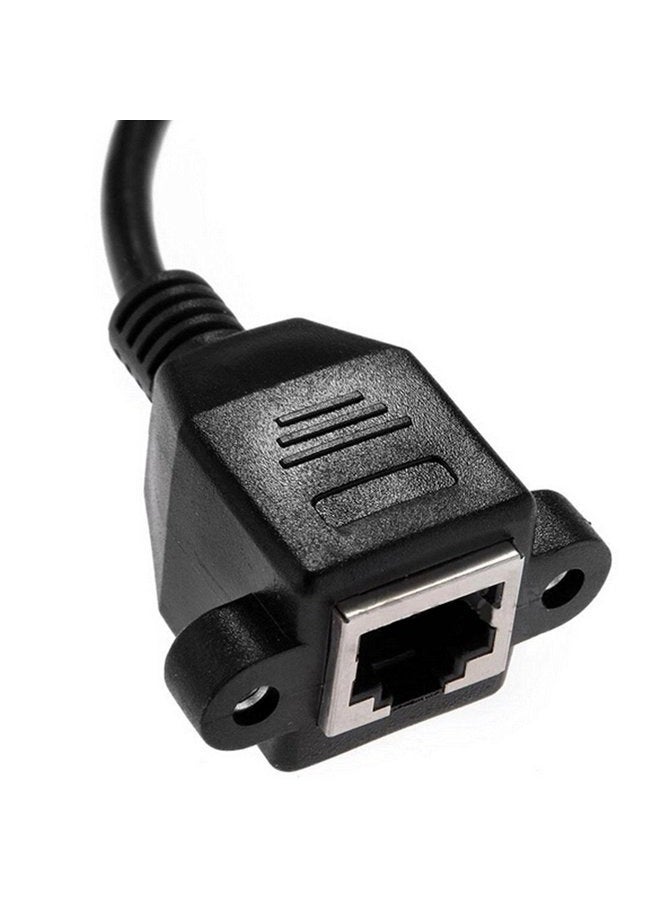 ANRANK Ethernet Extension Cable, ANRANK EC45030AK RJ45 Male to Female Ethernet Lan Network Extension Cable Black - 1FT/0.3M - Image 3