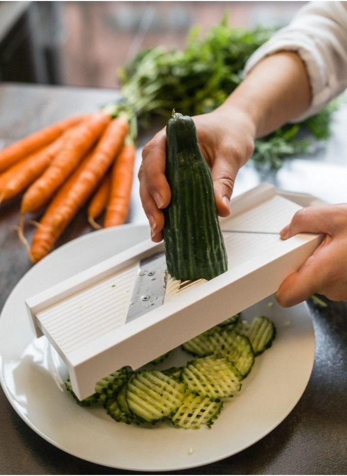 GSD Haushaltsgeräte - GSD universal vegetable slicer “2-in-1”, color white - Image 1