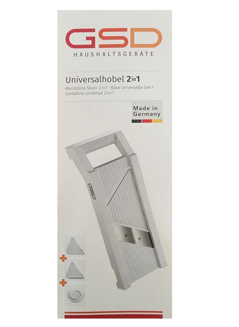 GSD Haushaltsgeräte - GSD universal vegetable slicer “2-in-1”, color white - Image 1