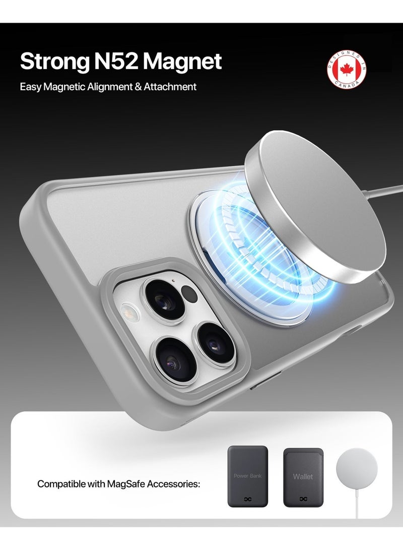 INFINYTY iPhone 16 Pro Max Case with 360° Built-in Ring Stand – Pristine (Natural Titanium), Sleek & Functional Design, MagSafe Compatible, Shock Absorption, Precision Fit, Scratch Protection, Mil. Grade Drop-Tested - Image 4