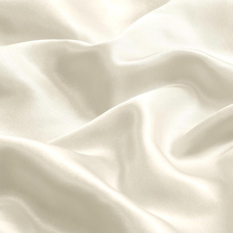 Satin Pillowcase with Zipper 4 Pack, Beige Pillow Cases Standard Size, Super Soft and Cooling Similar to Silk Pillow Cases, Gift for Women Men(20x26 Inches) - Image 3