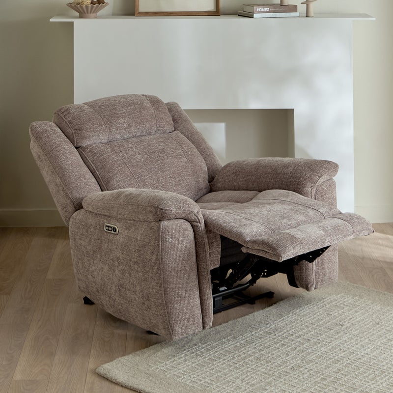 Home Box Nova Fabric Electric Power Recliner Armchair - Image 3