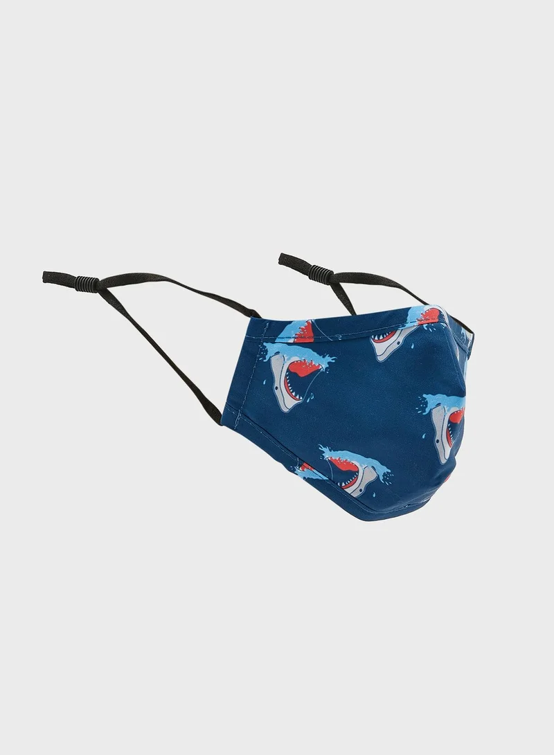 FAN MANIA Kids 2 Pack Shark Print Mask