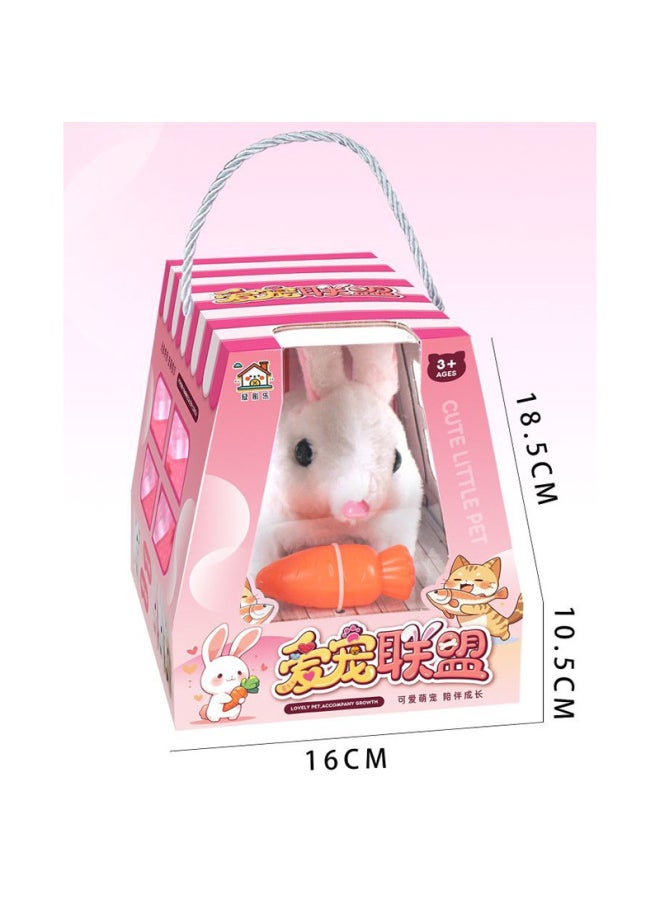 Generic Lei Teng Play House Electric Walking Shake Tail Sound Pet Stuffed Rabbit Dog Parent-child Interactive Animal Model-Color:6698-1 Rabbit, 48 Boxes In 1 Box  - Image 2