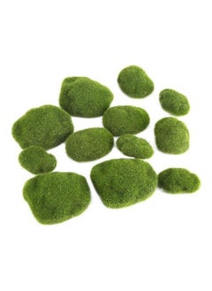 Generic 12 Pcs Of Artificial Moss Stones Green  - Image 1