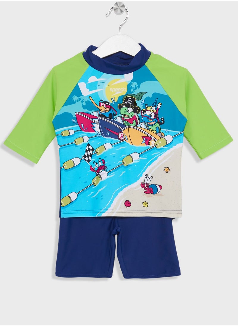 speedo - Kids Learn To Swim Sun Protection Top & Shorts - Image 1