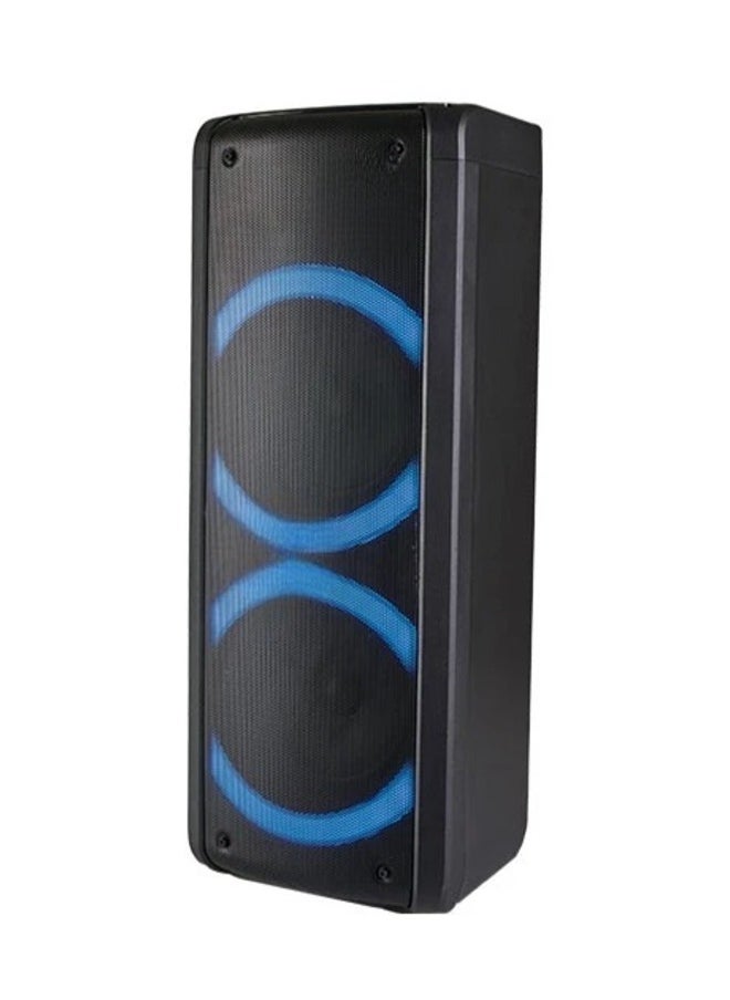 Generic - Portable Bluetooth 5 Speaker Great Party Speaker with Woofers & Colorful LED – High Power Strong Bass Battery Powered Home Audio System with Remote Control & Wireless Mic (3 Hours Rechargeable) - Image 1