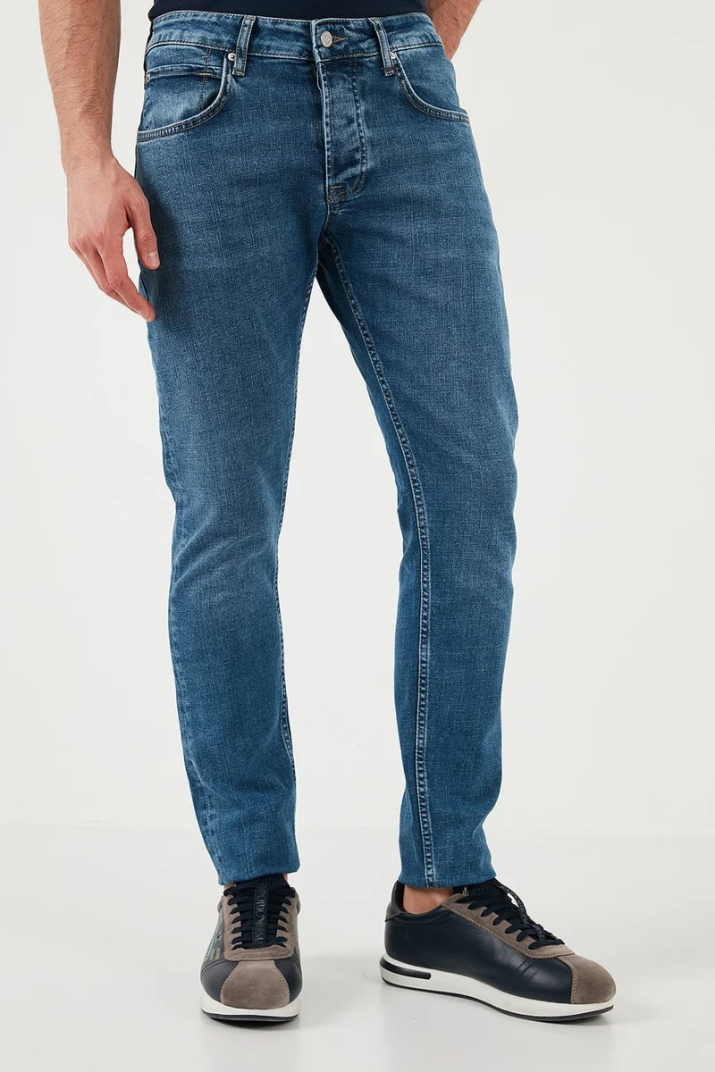 بوراتي Slim Fit Normal Waist Skinny Leg Jeans Men's Jeans 1124S61NAPOLI