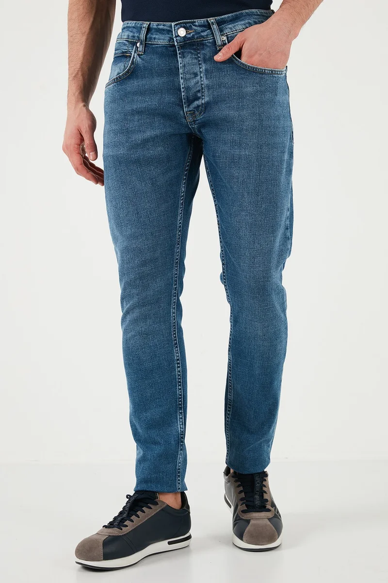 بوراتي Slim Fit Normal Waist Skinny Leg Jeans Men's Jeans 1124S61NAPOLI