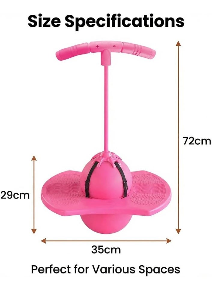 Arabest Children’s Balance Jumping Ball, Jump Balance Ball for kids, Outdoor Indoor Quiet Pogo Bouncing Balls with Handle,Safe,Sturdy, Fun Jumper Hopper Balls Toy for Coordination, Fitness - Image 2